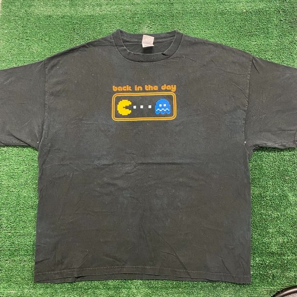 Vintage Y2K Pac-Man Ghost Sun Faded Baggy Essential T-Shirt - Picture 1 of 5